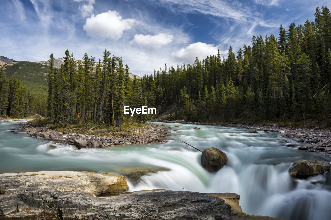SCENIC VIEW OF WATERFALL