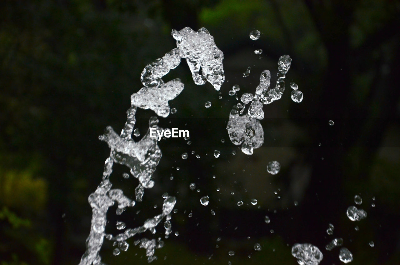 Close-up of water splashing