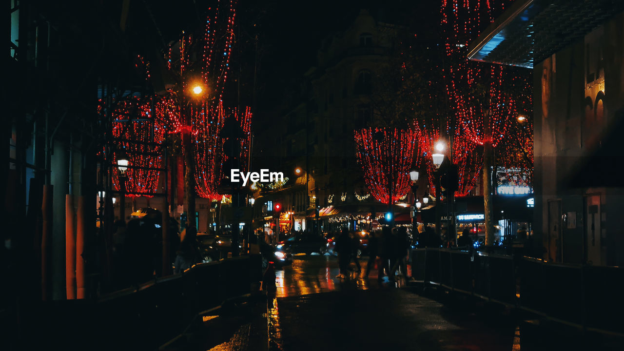 Illuminated paris at night