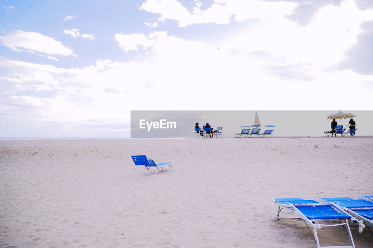 Beach Life Beach Photography Holiday Nature Sitting Standing Beach Beachphotography Chairs Italy Leisure Activity Milano Marittima Real People Sand Sky Sunbed Water Visual Creativity