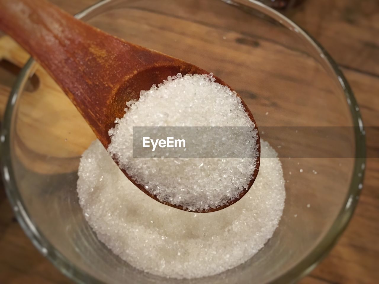 High angle view of sugar