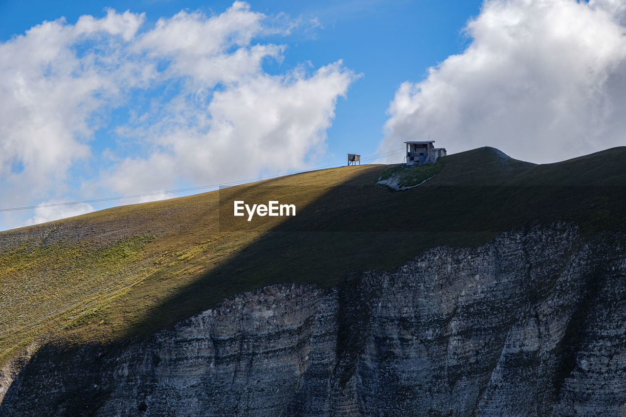 Scenic view of land against sky