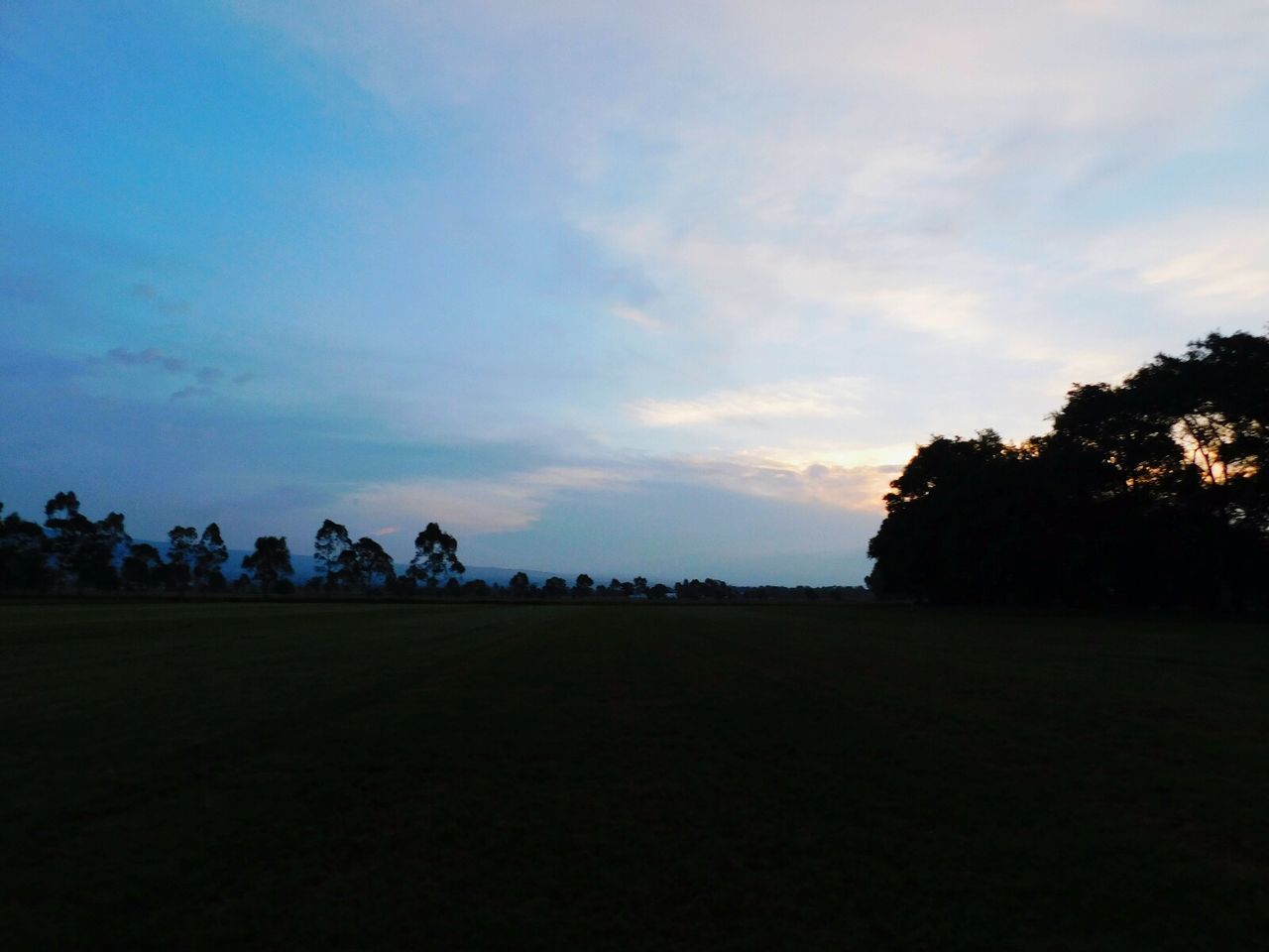 SILHOUETTE FIELD AGAINST SKY DURING SUNSET