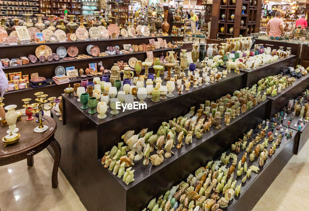 high angle view of food for sale at market