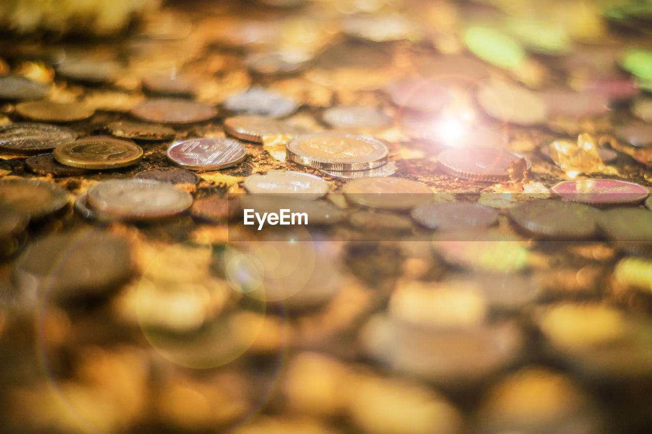 Full frame shot of coins