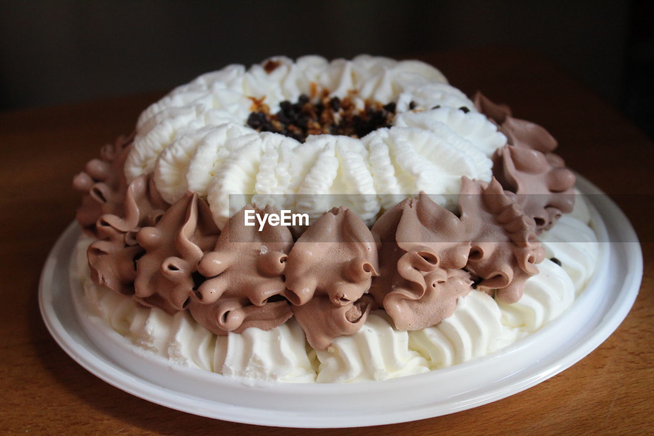 CLOSE-UP OF DESSERT SERVED IN PLATE