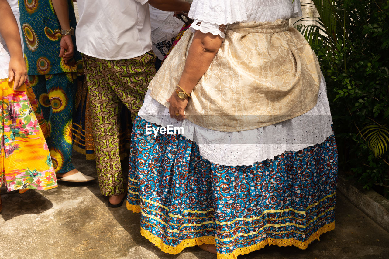 Candomble members worshiping at the religious house 