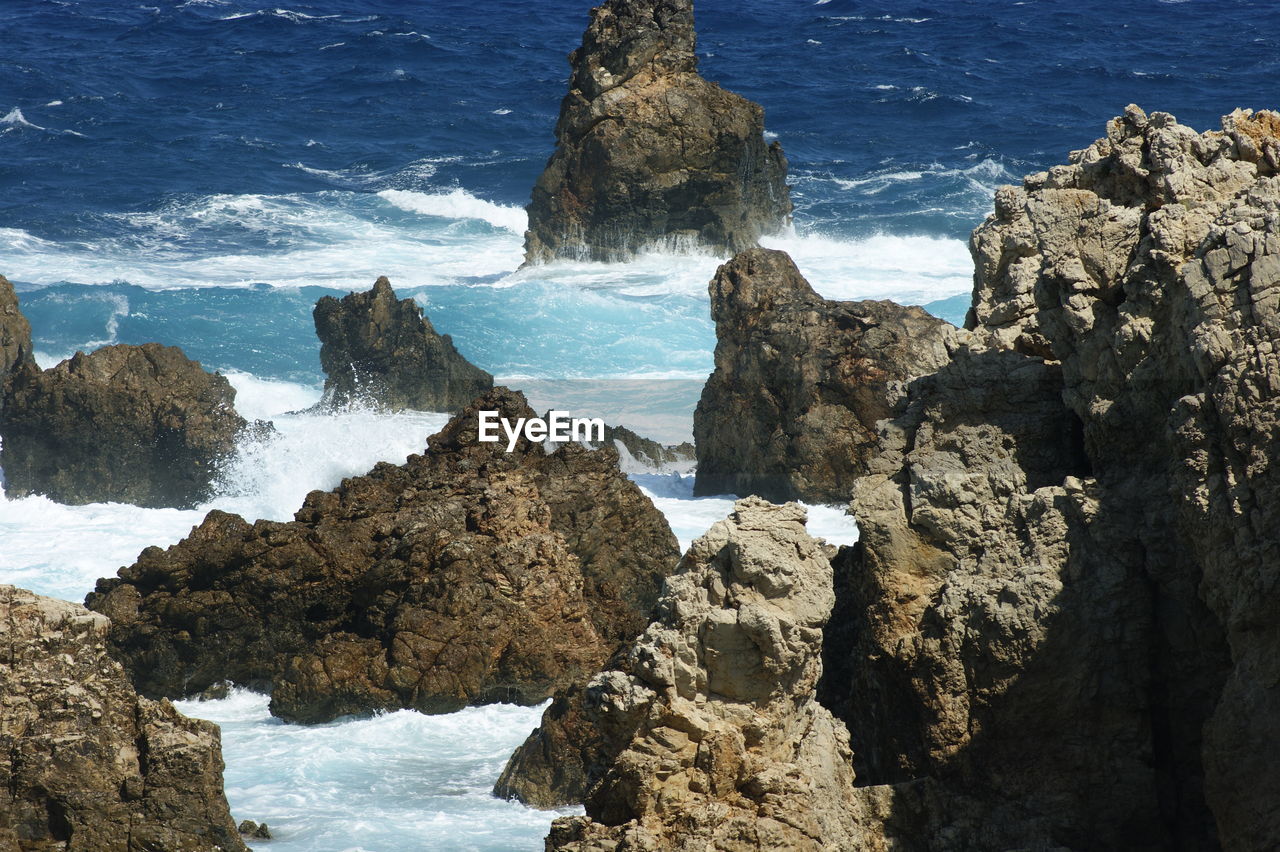 Rock formations in sea