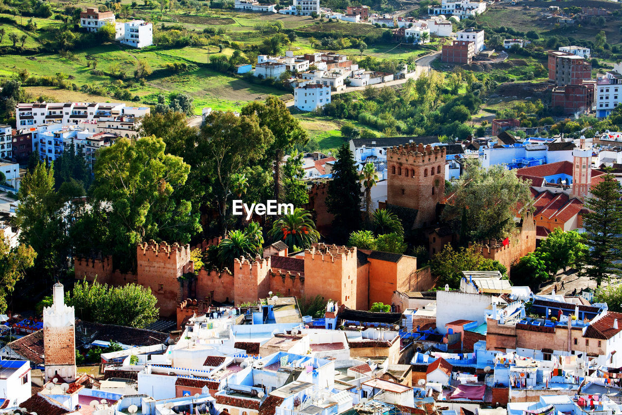 High angle view of cityscape