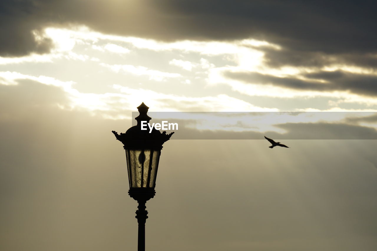 LOW ANGLE VIEW OF SILHOUETTE BIRDS FLYING AGAINST SKY