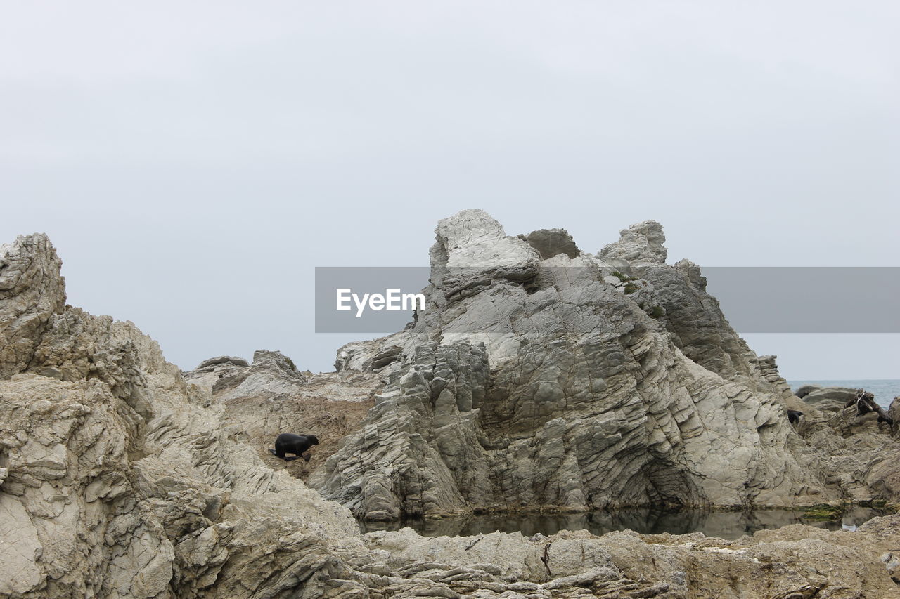 Rock formations against sky