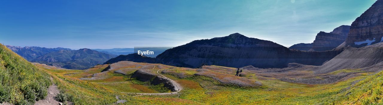 Timpanogos hiking trail landscape views in uinta wasatch cache national forest utah