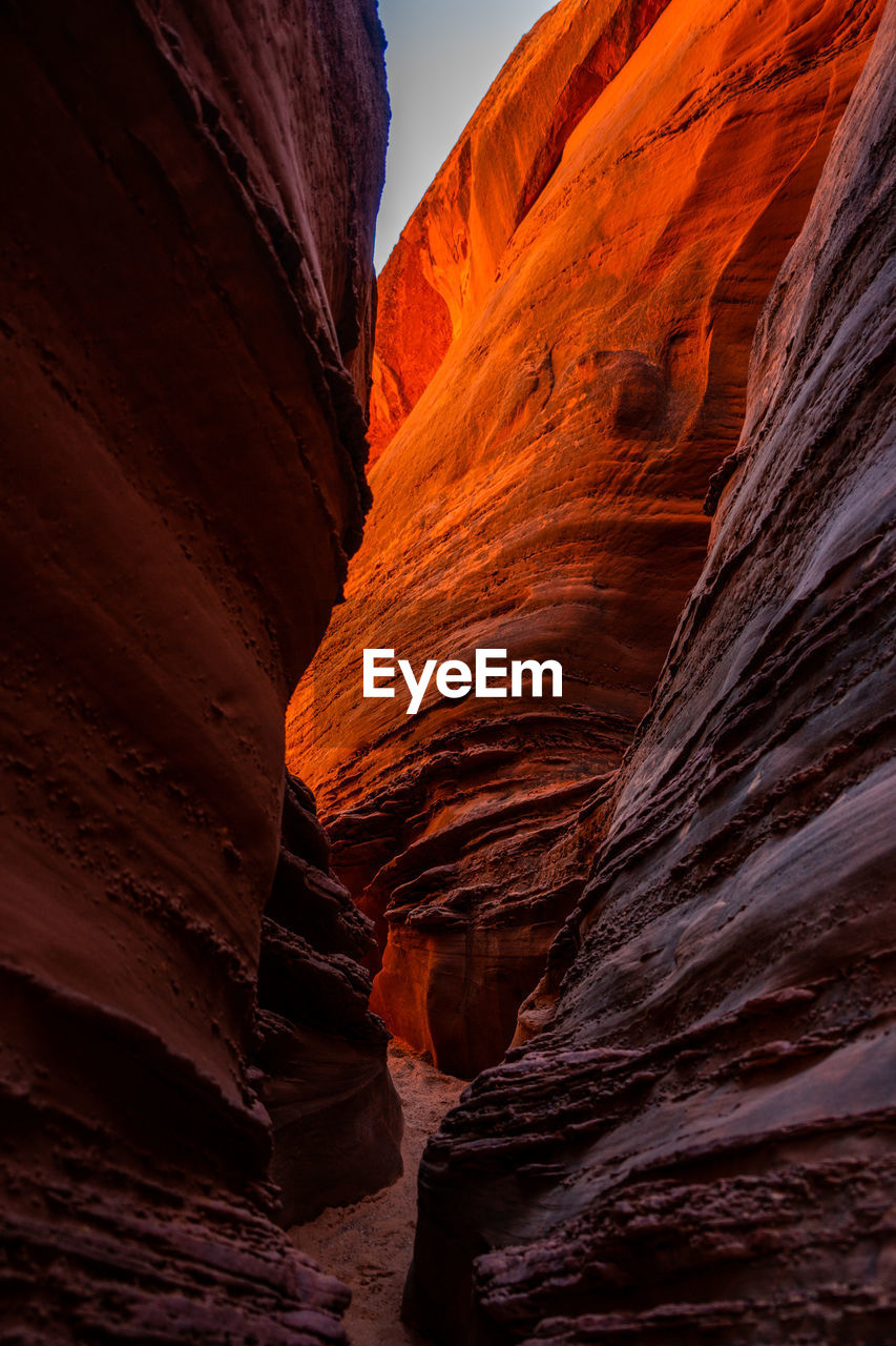 Rock formations in a canyon