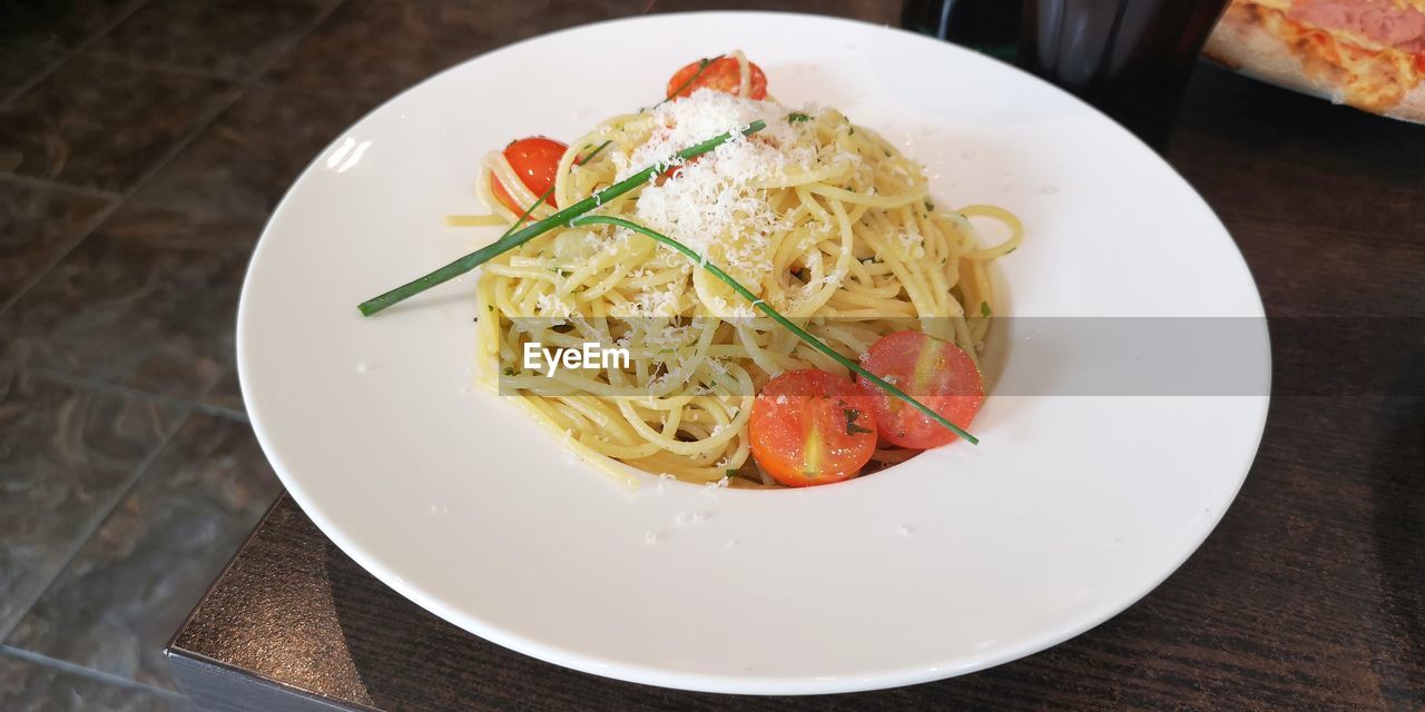 Close-up of food served in plate