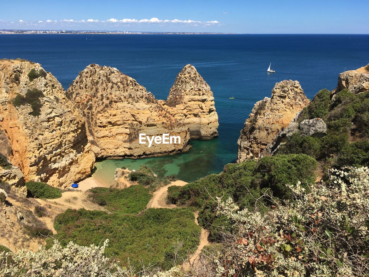 Panoramic view of sea against sky