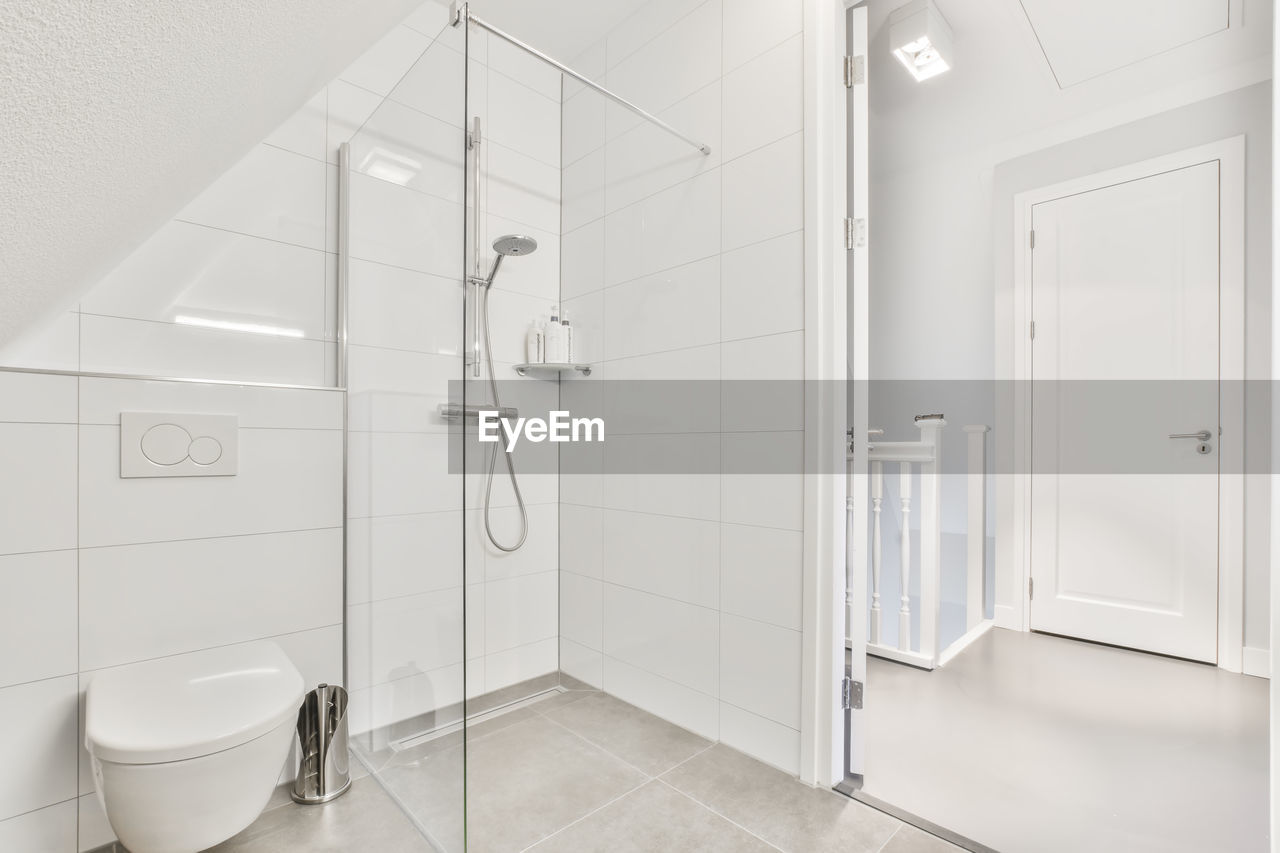 Interior of modern bathroom