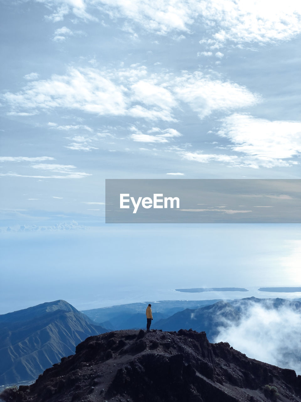 Lonely on top of rinjani mountain