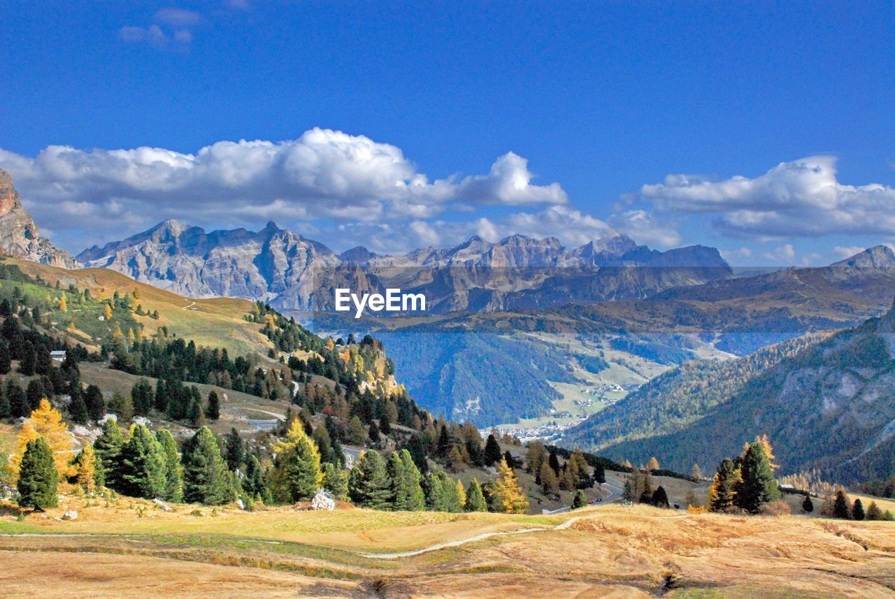 Scenic view of landscape against cloudy sky