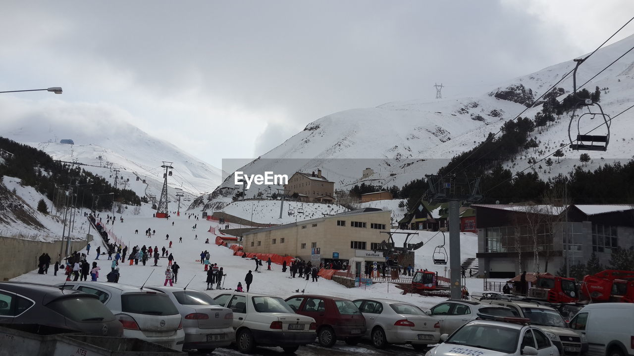 SKI LIFT AGAINST SKY