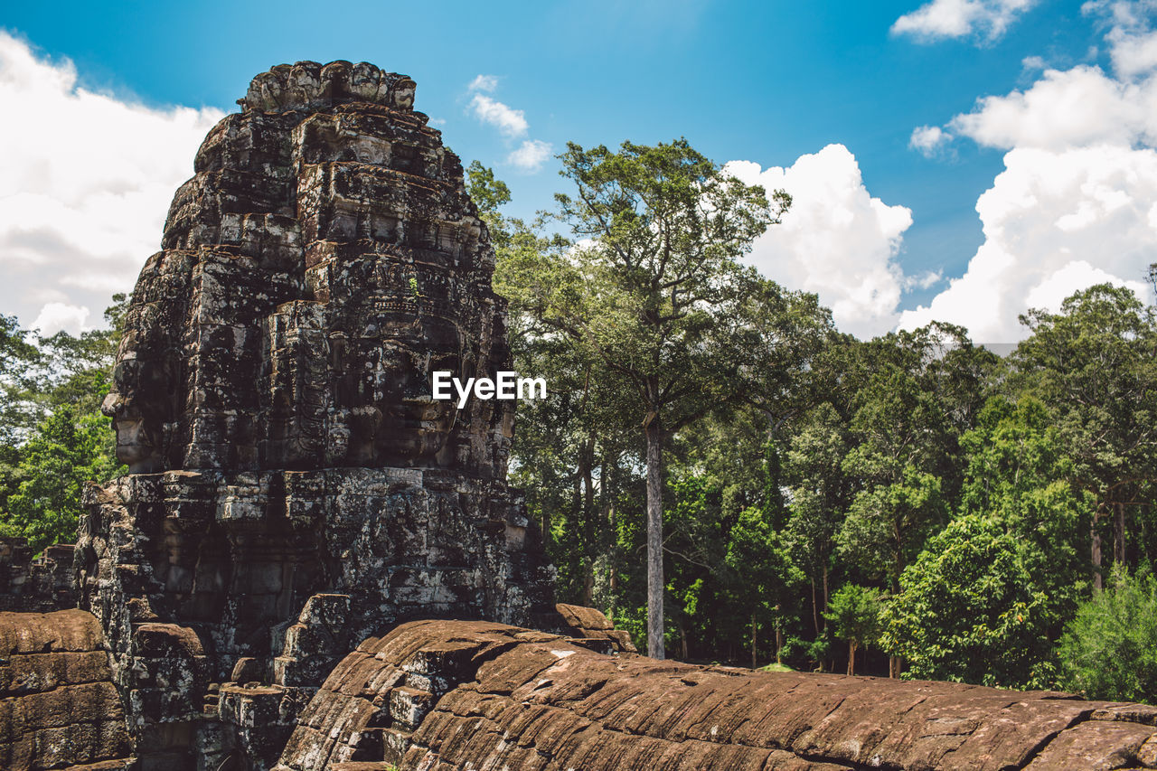 Panoramic view of temple against sky