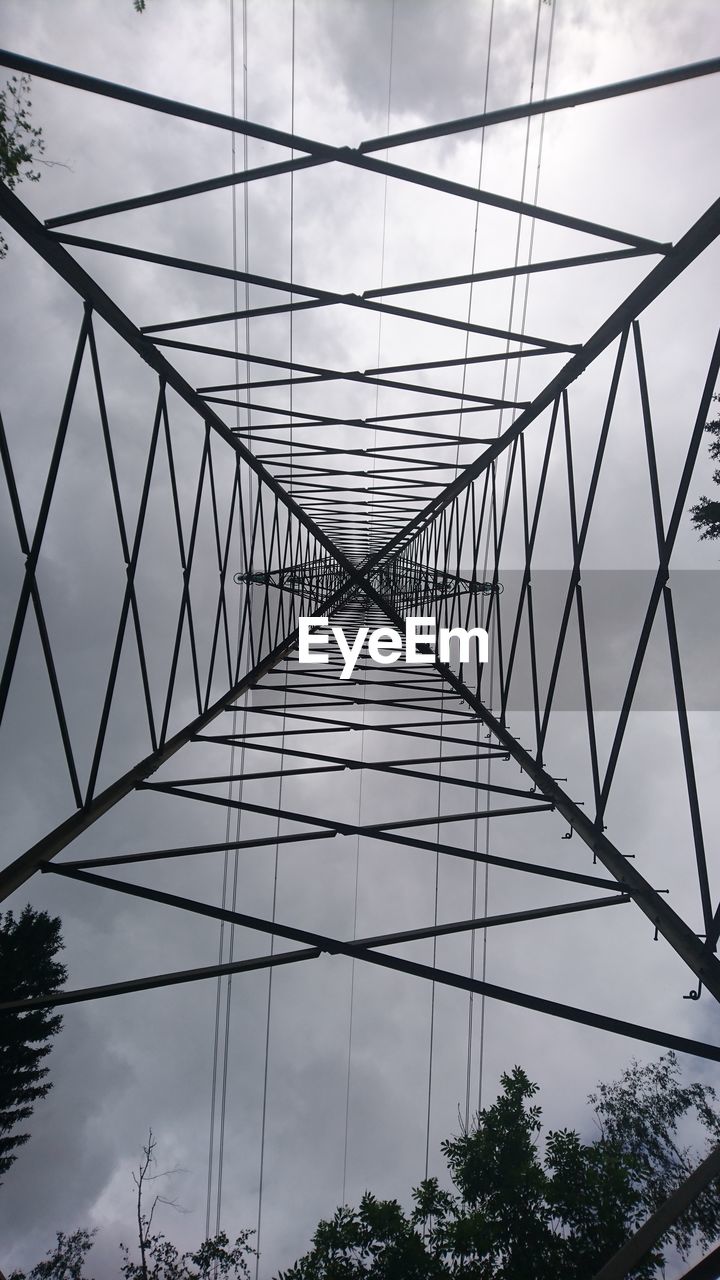 Low angle view of bridge against sky