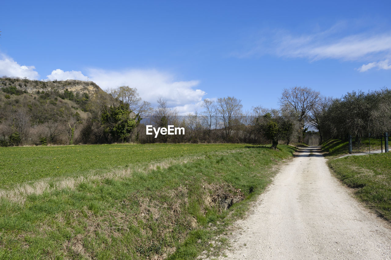 Scenic view of land against sky