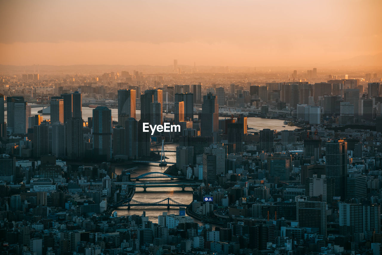 Cityscape at sunset