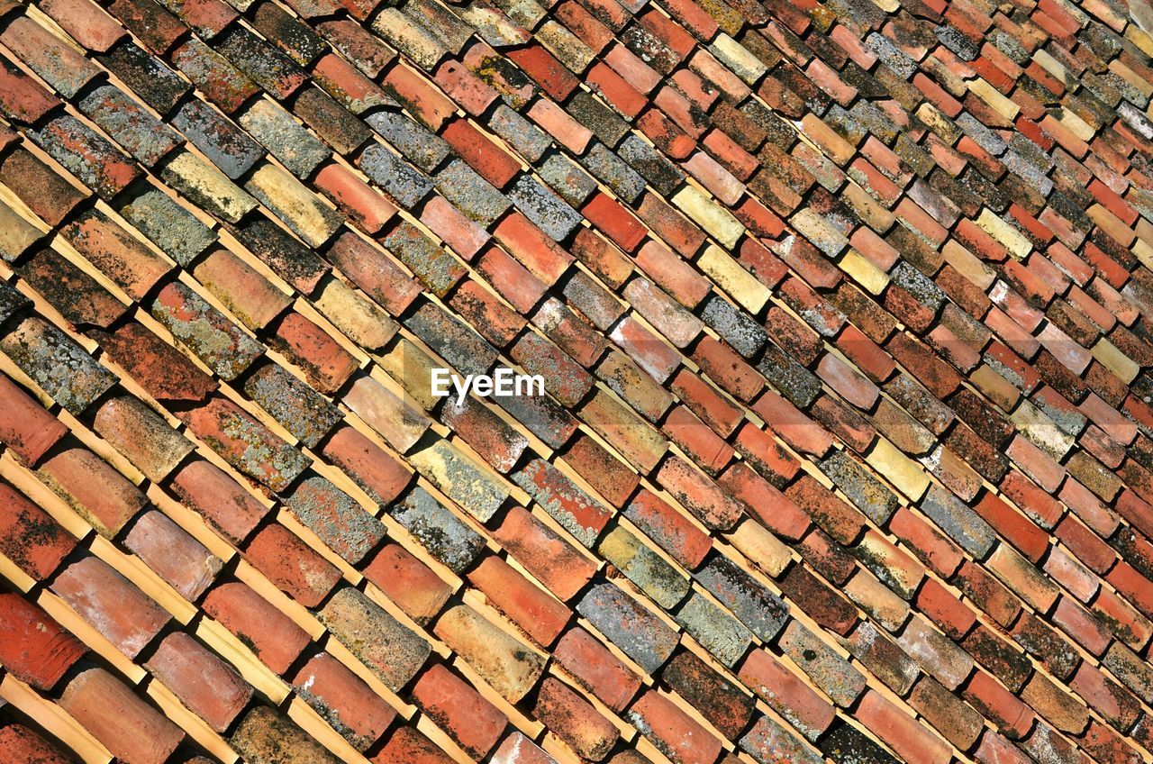 Full frame shot of roof tiles