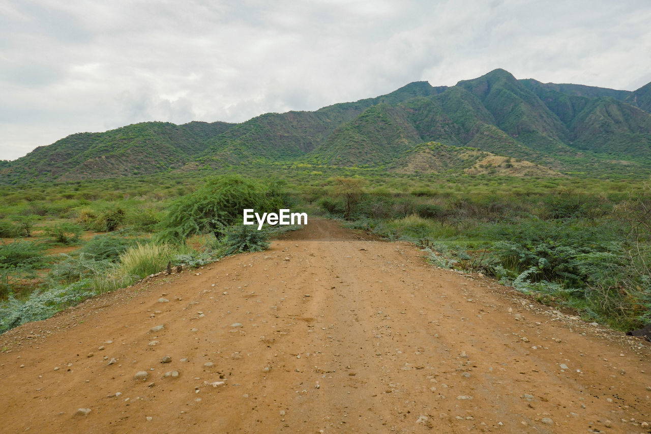 Scenic mountain landscapes at shompole hill in kajiado county, kenya