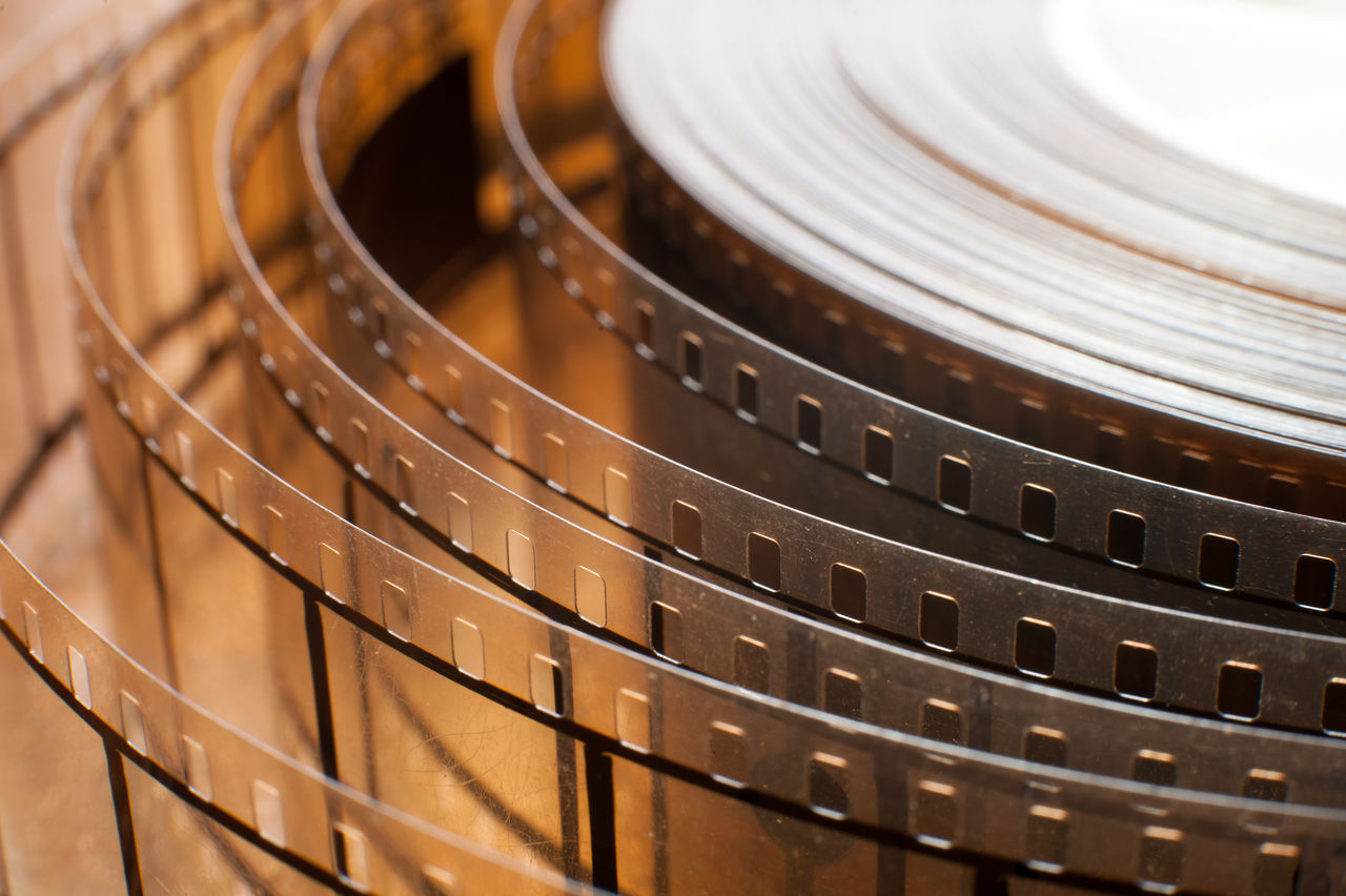 Close-up of film reel