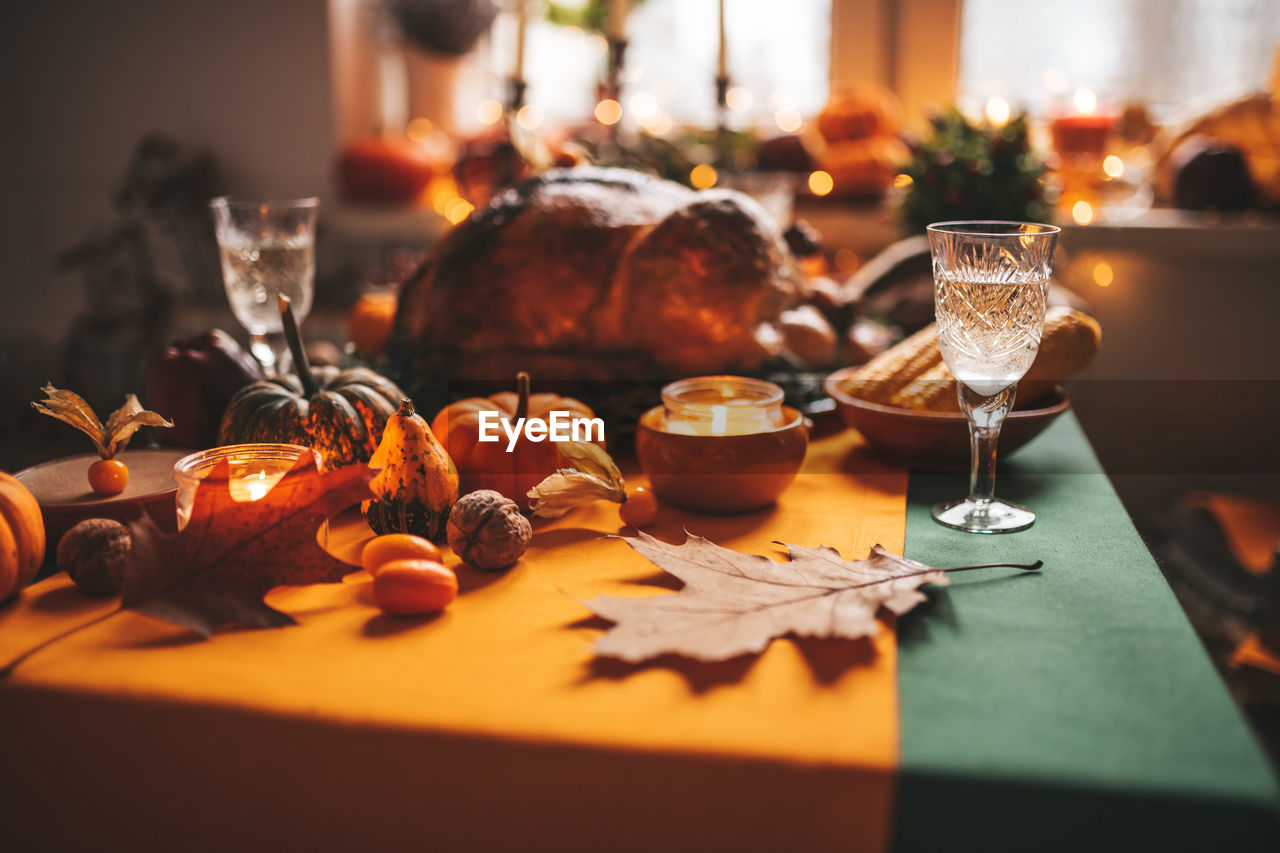 Place setting on table