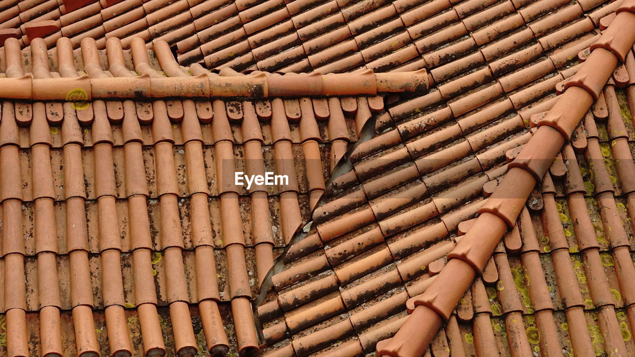 Full frame shot of roof tiles