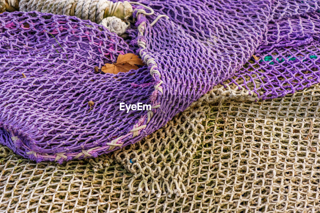 Full frame shot of fishing net