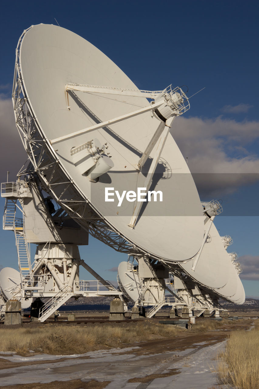 Low angle view of antenna against sky