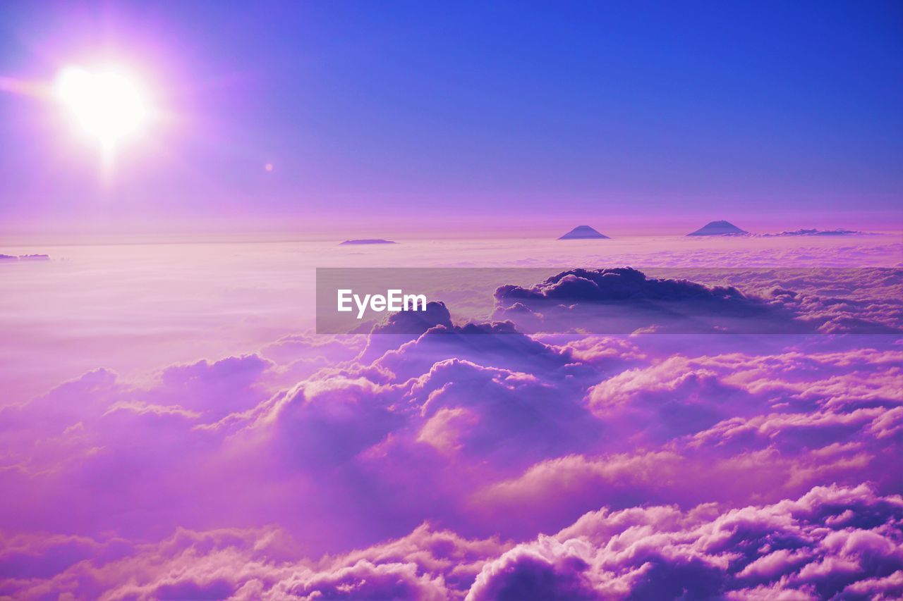 Scenic view of cloudscape against sky during sunset