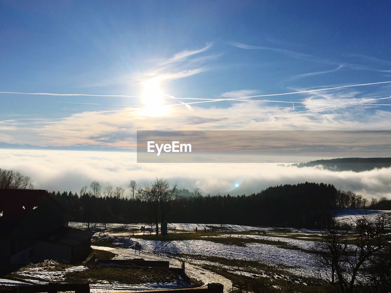 SCENIC VIEW OF LANDSCAPE AGAINST SKY DURING SUNSET