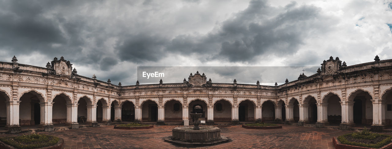 Low angle view of historical building against sky