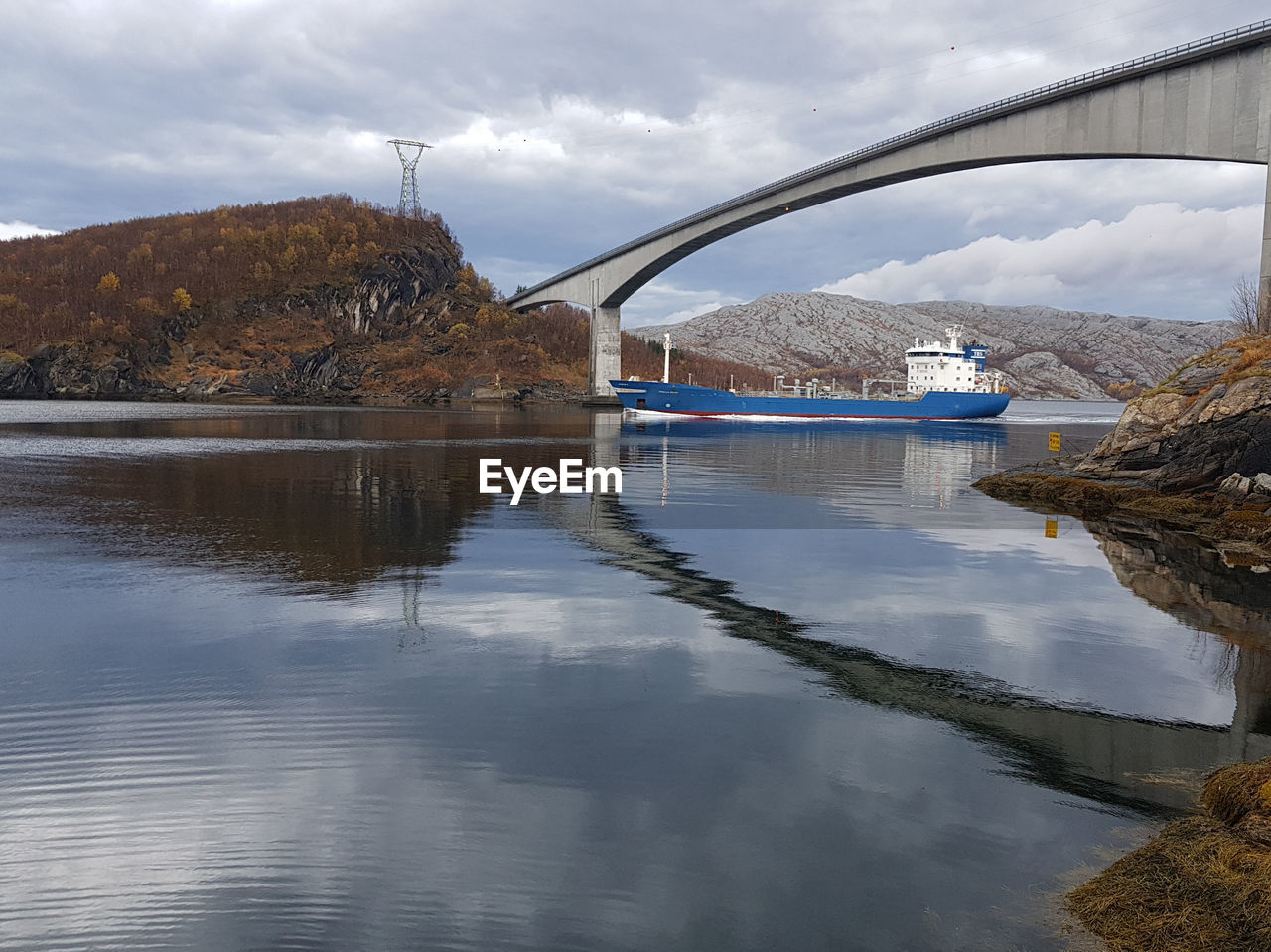 Bridge over river against sky