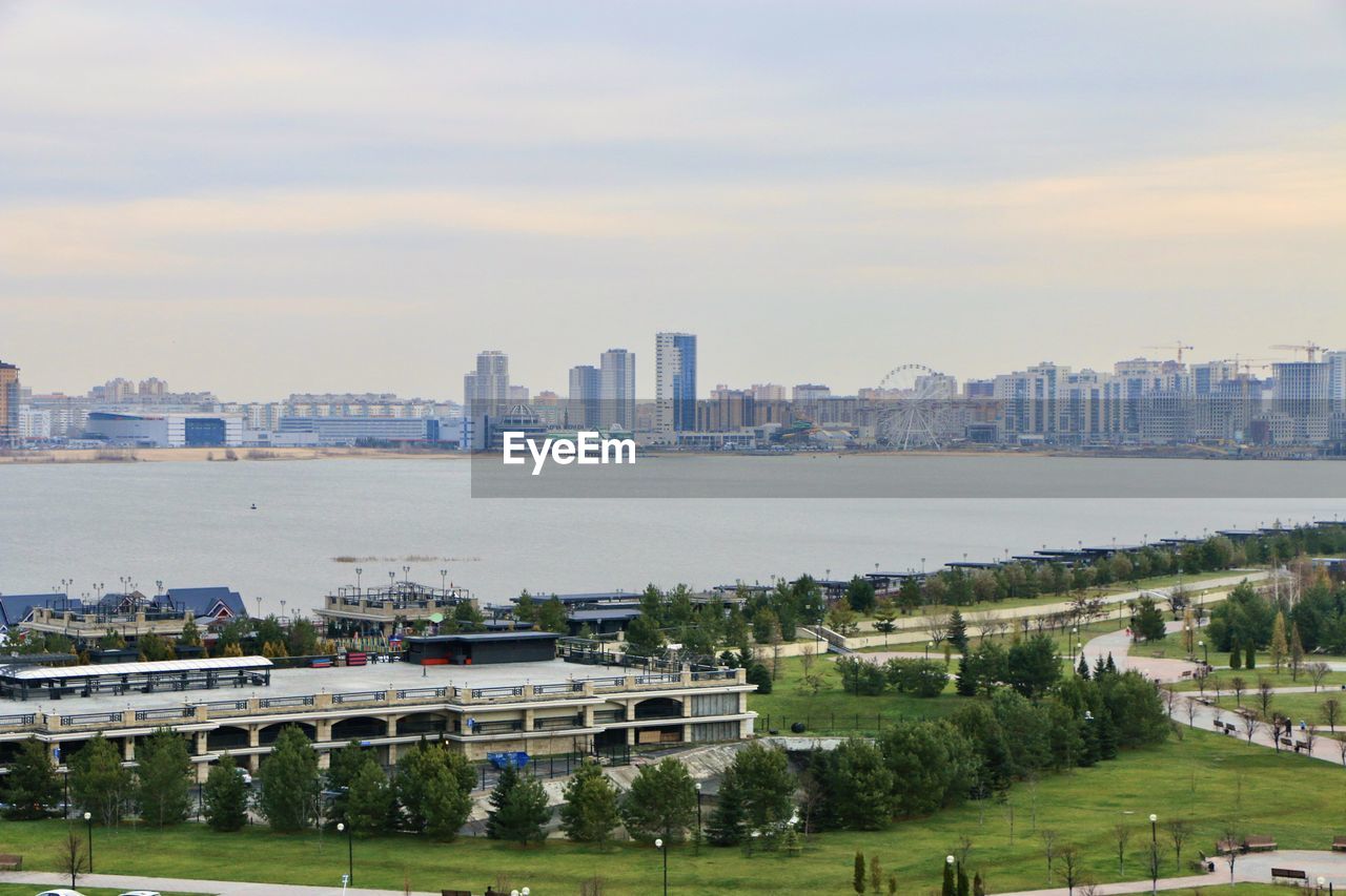 HIGH ANGLE VIEW OF CITY BUILDINGS