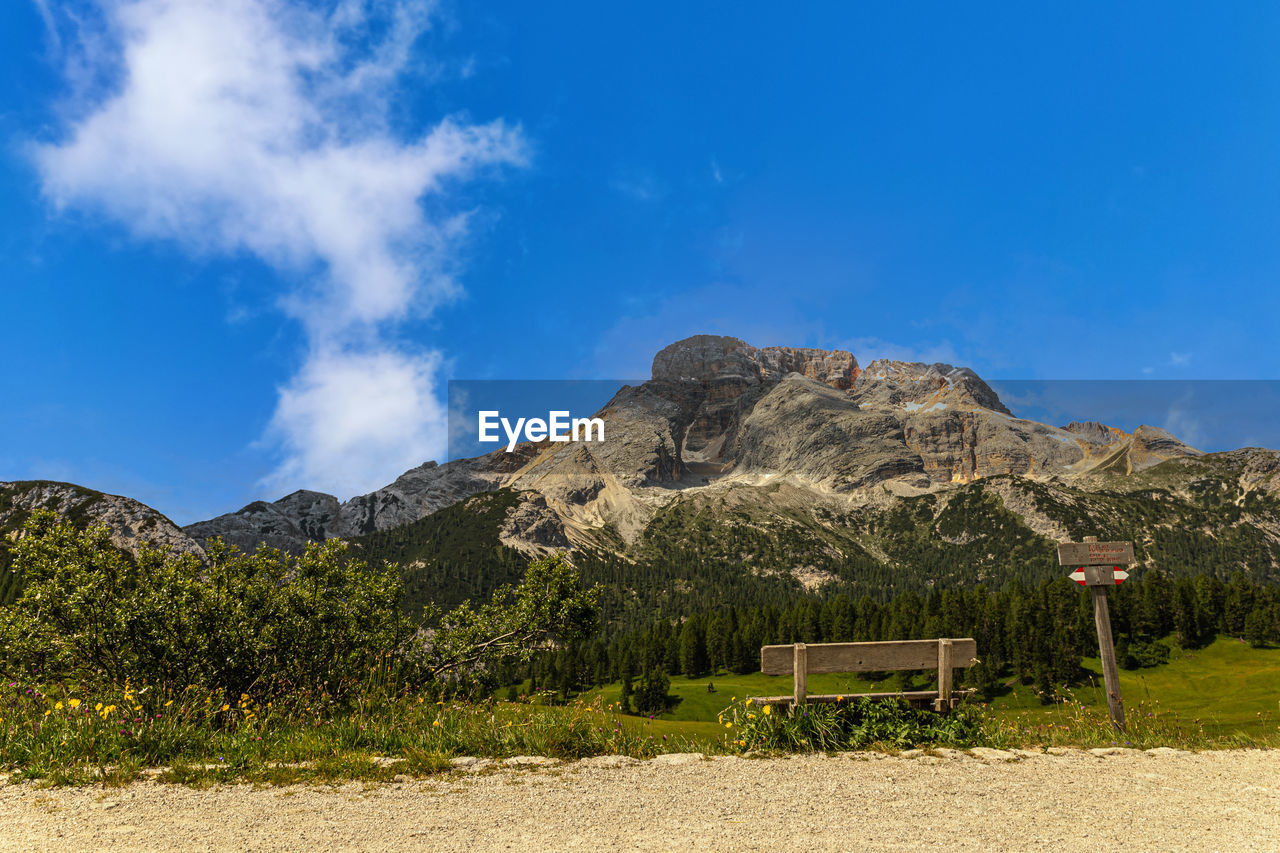 Panorama of the dolomites in italy, ideal for landscape.