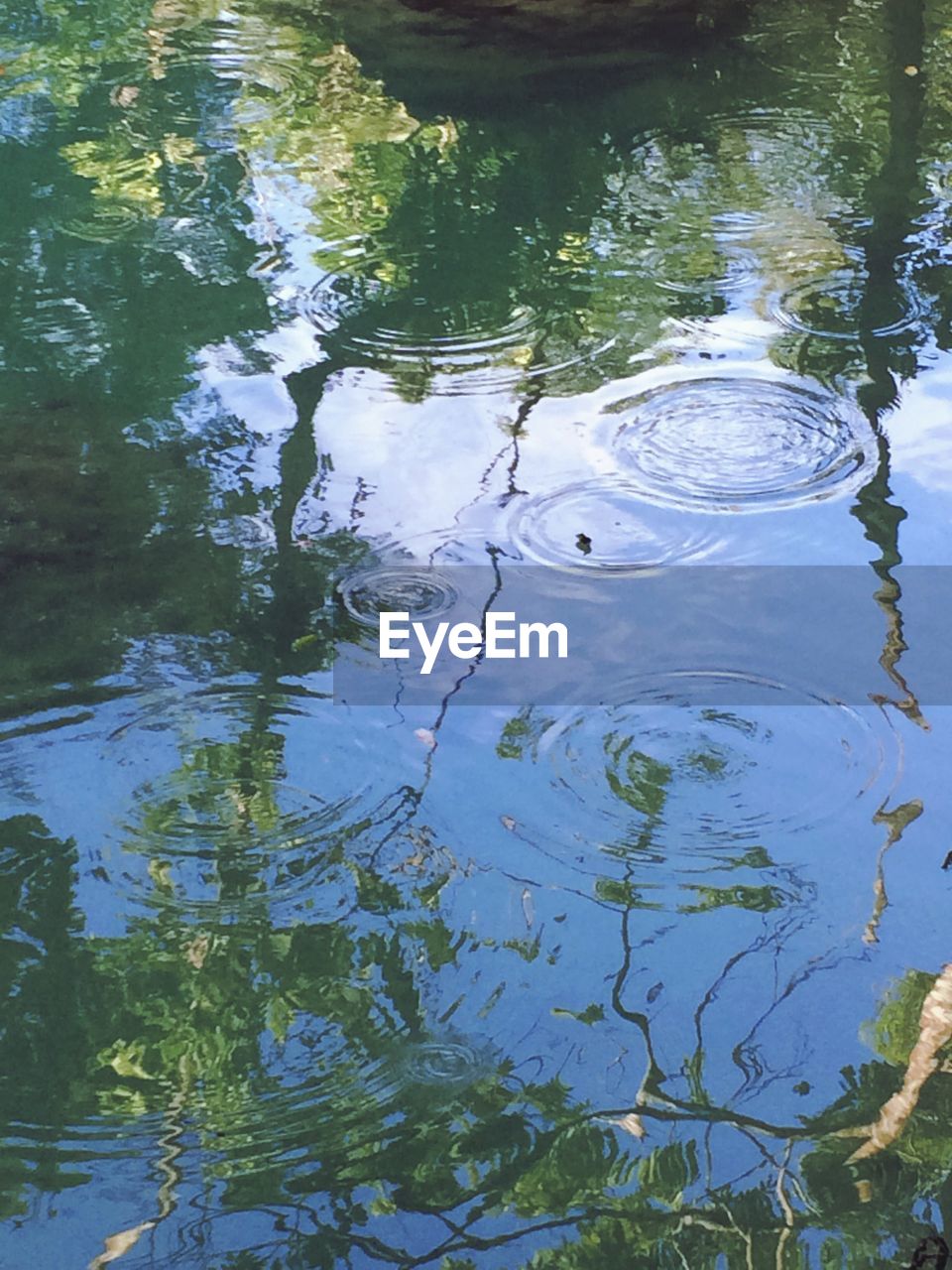 High angle view of rippled water on lake