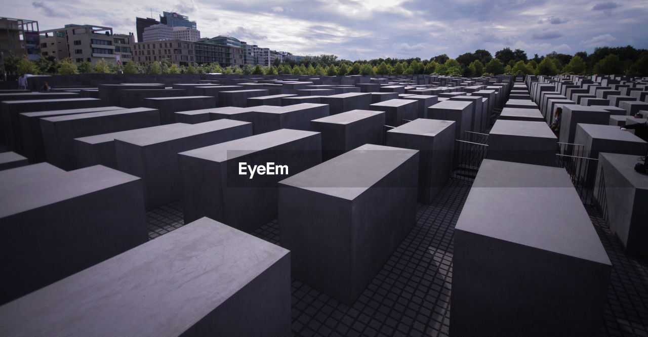 VIEW OF A ROW OF A CEMETERY