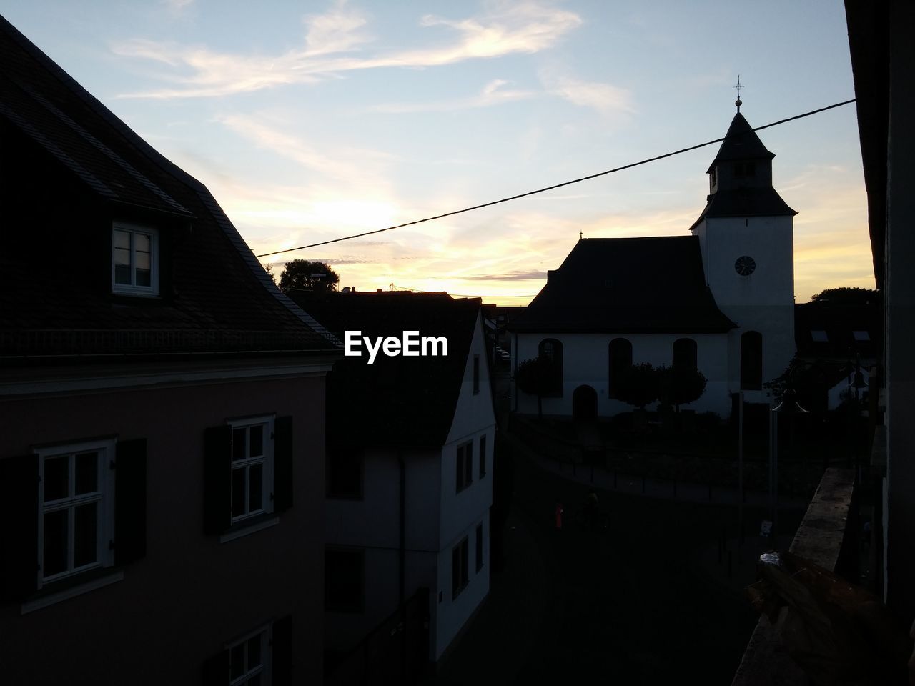 RESIDENTIAL BUILDINGS AT SUNSET