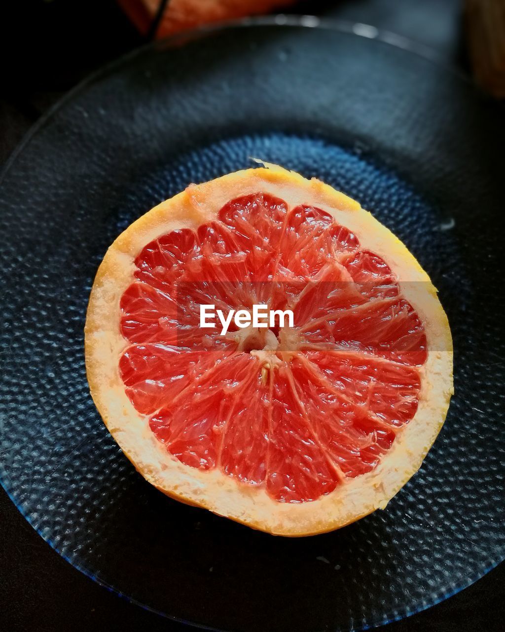 High angle view of blood orange