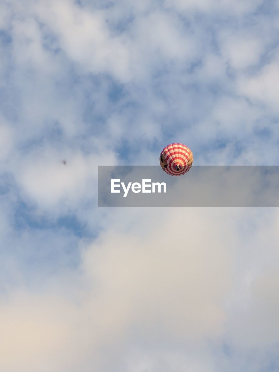 Low angle view of hot air balloon against sky