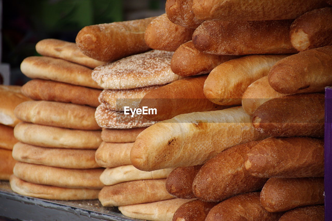 Closeup of bread loaves