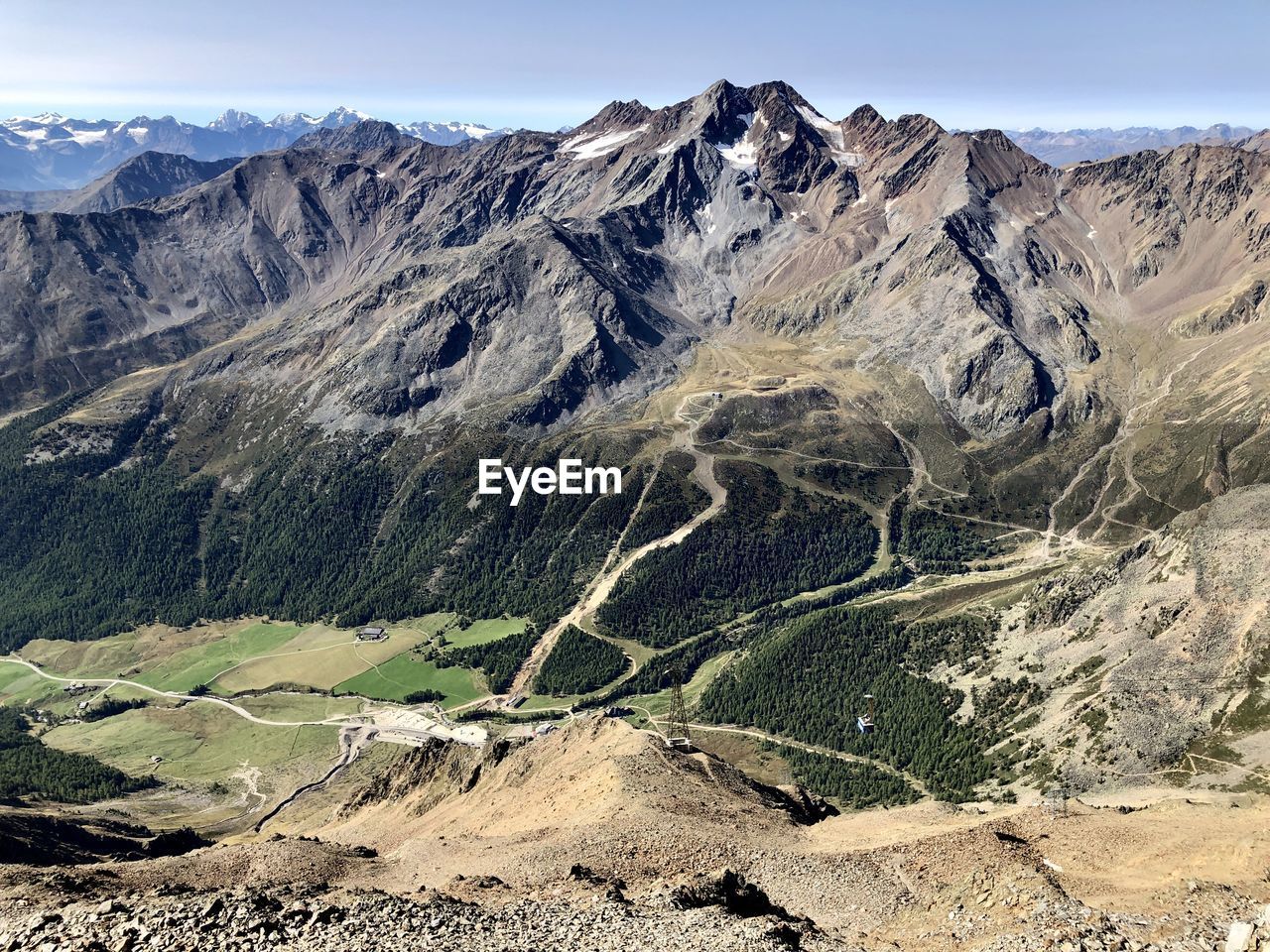 Scenic view of snowcapped mountain