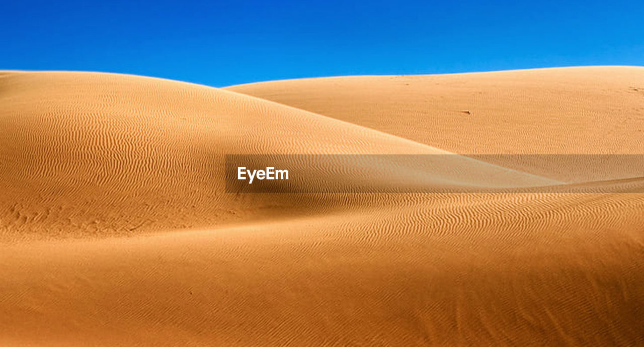 Sand dunes in a desert