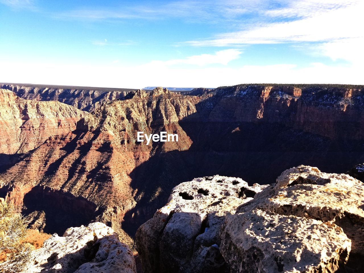 PANORAMIC VIEW OF ROCK FORMATIONS