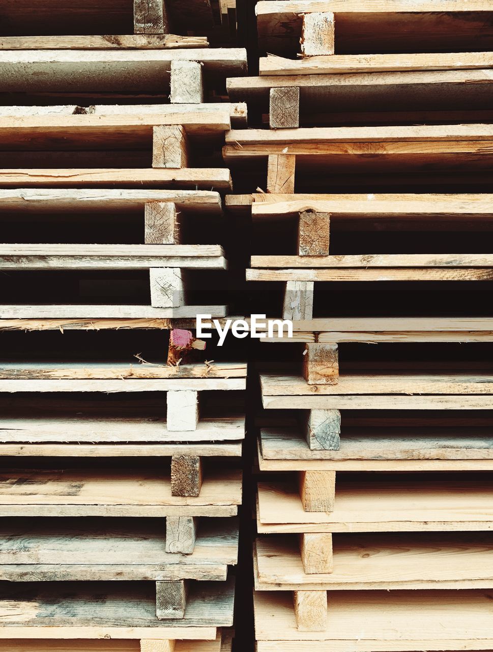 Stack of wooden palette